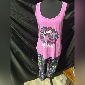 5 More Minutes Women’s Small Loose Fitting Melanin Queen Pajama Set